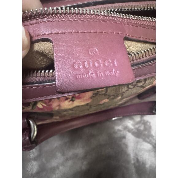 Authenticated Gucci GG Blooms Boston Bag 409529 Floral Canvas & Pink Leather - Picture 10 of 12
